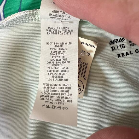 Aerie High Waisted High Cut Cheeky Floral Bikini Bottom Womens‎ XL Beach NWT - Picture 5 of 6